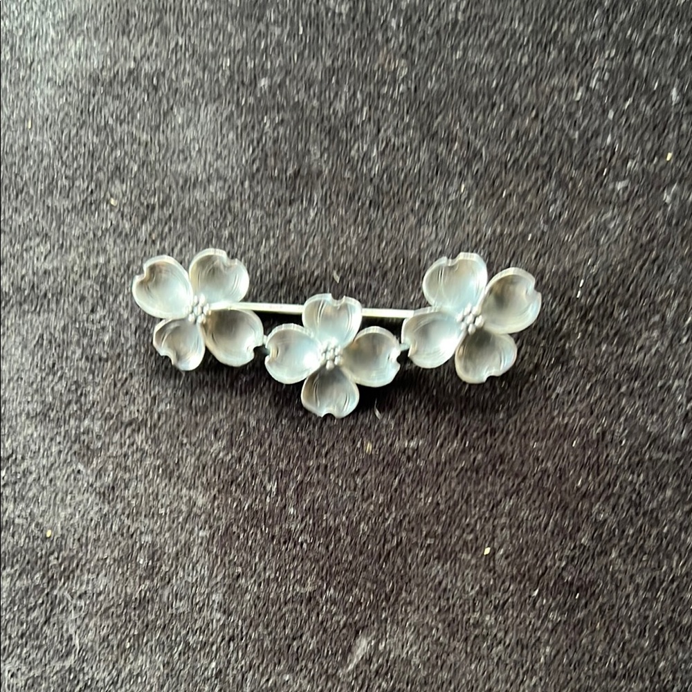 Sterling Silver Floral Silver Brooch